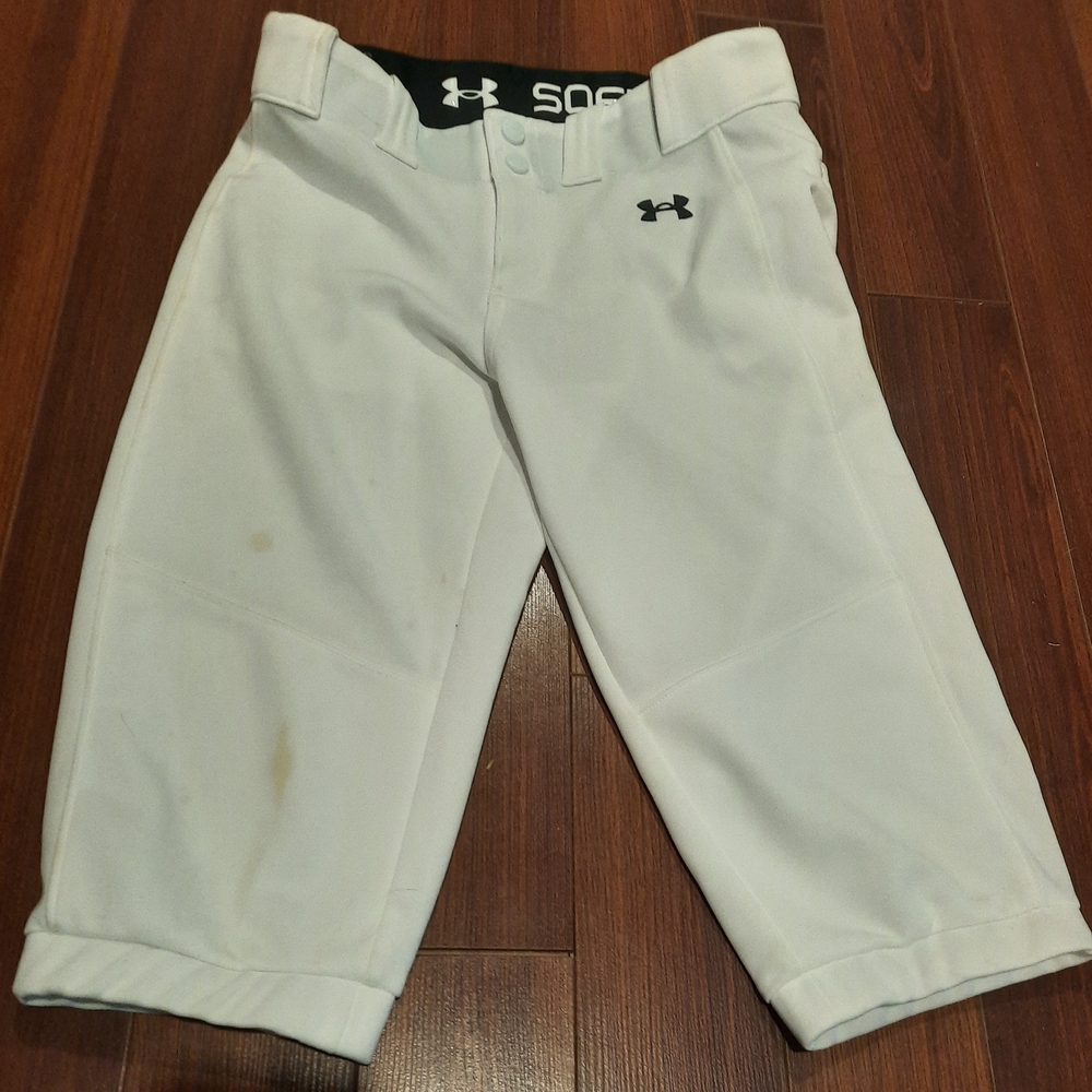 Under Armour Girls White Softball Pants